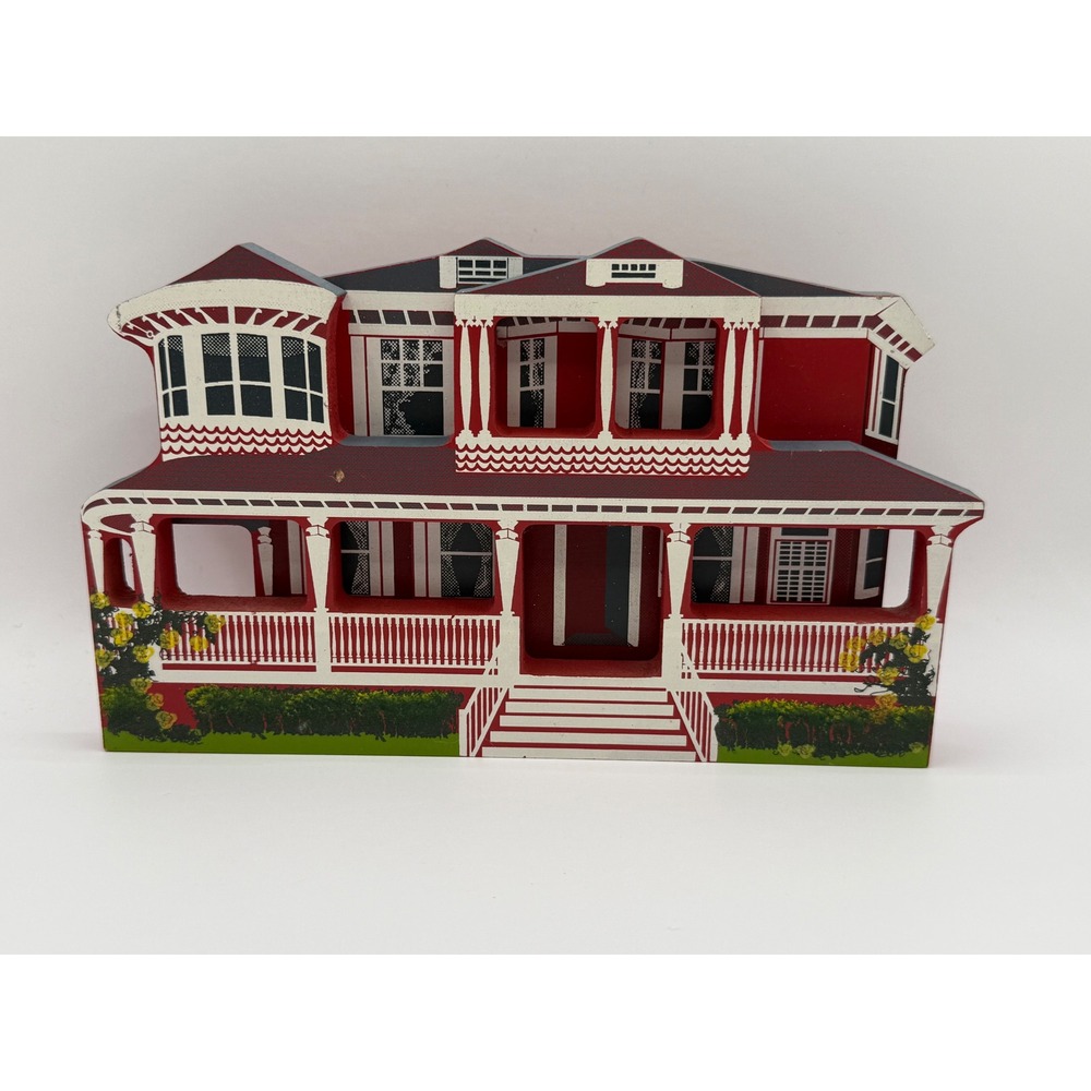 Cat's Meow Village Heffron House Galveston Texas Wood Shelf Sitter